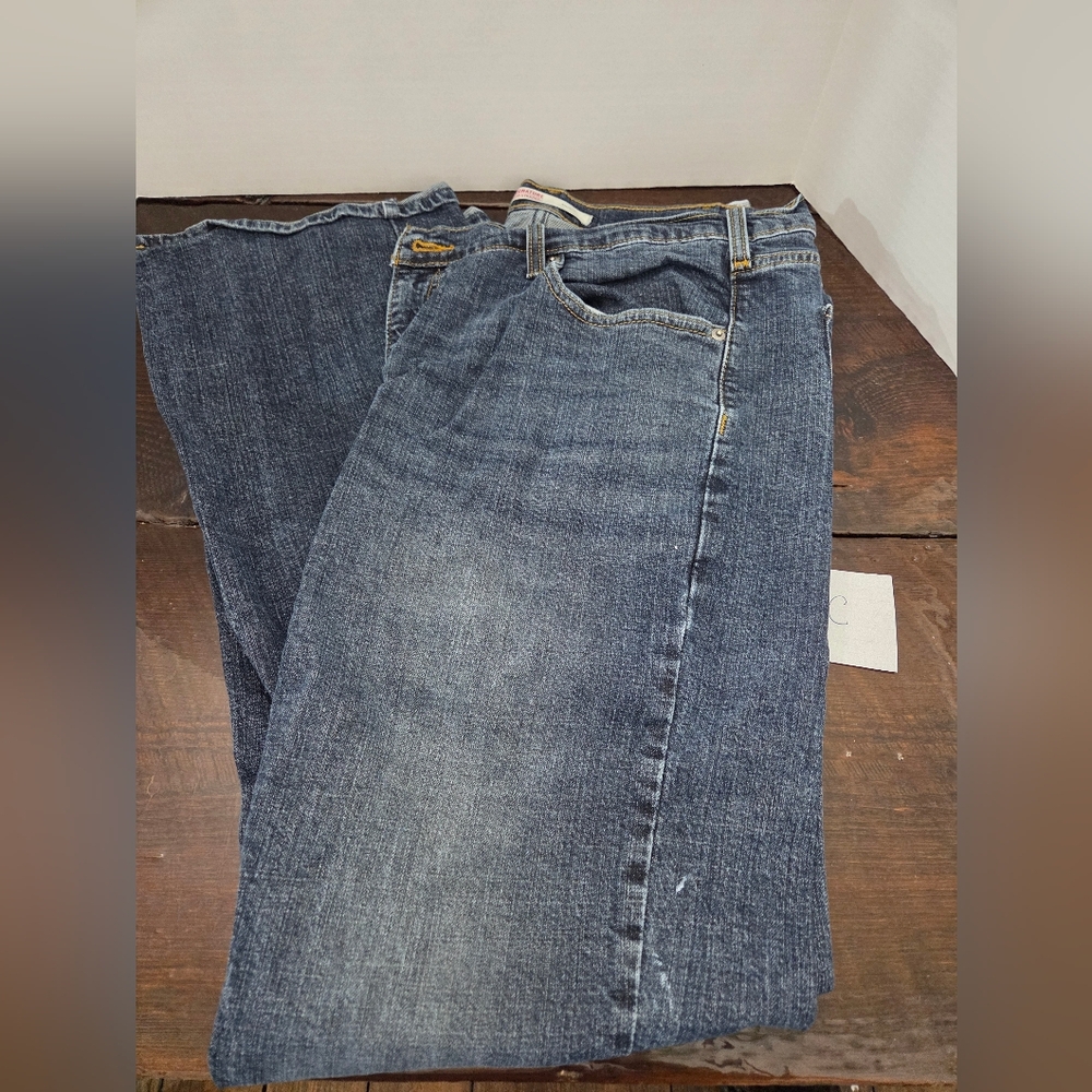 Levi's Classic Blue Denim Bootcut Jeans In Size 38 X 32